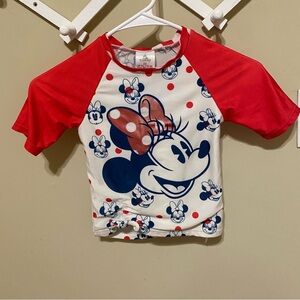 Disney Minnie Mouse Red and White Short Sleeve Swim Shirt